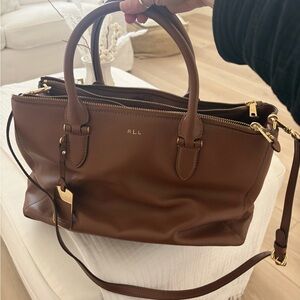Ralph Lauren Brown Leather Satchel 👜